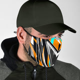 Racing Army Style Black & Orange Protection Face Mask