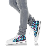 Racing Style Blue & Pink Vibes High Top Shoes