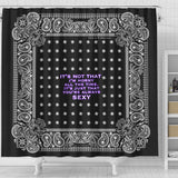 Paisley Design & Bandana Style "It's just that" - Luxury Black Shower Curtain