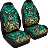 Green Luxury Owl Car Seat Cover