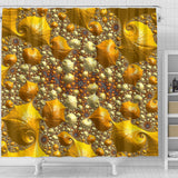 Psychedelic Gold Shower Curtain