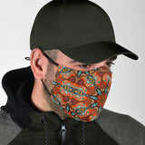 Mandala Design In Special Orange Color Protection Face Mask