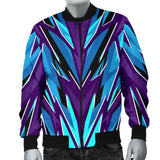 Racing Style Violet & Ice Blue Vibes Men's Bomber Jacket