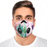 Lovely Pink Flowers Art Two Premium Protection Face Mask