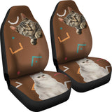 Brown And Lovely Cats Car Seat Cover