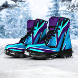 Racing Funky Style Violet & Light Blue Vibes Chunky Boots