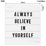 Black & White Art Decoration - Stair Stickers (Set of 6) ALWAYS BELIEVE IN YOURSELF