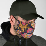 Bestseller Dark Blue & Pink Paisley Pattern Protection Face Mask
