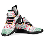 Colorful Ethnic Ornament with Marble Mesh Knit Sneakers