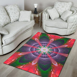 Psychedelic Style Mandala Design Four Area Rug