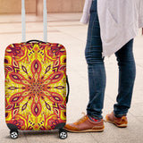 Red Sunny Mandala Luggage Cover