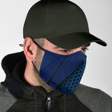 Luxury Blue Style With Hexagon Design Special Protection Face Mask