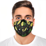Amazing Luxury Avocado Art With Black Background Premium Protection Face Mask