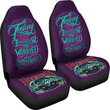 Violet Tattoo Diamond Design with Quote Car Seat Covers
