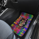 Famous Rock Zombie Star X Colorful Rainbow Tie Dye Front Car Mats (Set of 2)