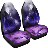Purple Sky & Wolf seat cover