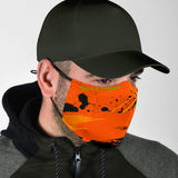 Racing Style Orange & Yellow Stripes One Protection Face Mask