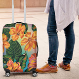 Orange Flowers Luggage Cover
