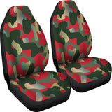 Red And Neon Camouflage Car Seat Cover