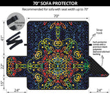 Glowing Rasta Mandala 70'' Sofa Protector