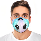 Future Neon Style Pink & Blue Lights One Premium Protection Face Mask