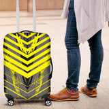 Racing Style Grey & Yellow Stripes Vibes Luggage Cover