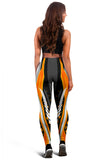 Racing Cosmic Style Black & Orange Vibes Women's Leggings