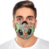 Paisley Floral Design Special Lovely Blue Premium Protection Face Mask
