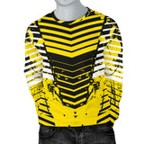 Racing Urban Style Yellow & White Stripes Vibes Men's Sweater