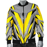 Racing Style Black & Yellow Stripes Vibes Men's Bomber Jacket