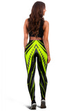 Racing Style Neon Green & Black Colorful Vibe Women's Leggings