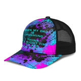 When my dad is laughing I think is right time to ask for money. Street Art Design Mesh Back Cap