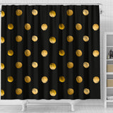 Luxury Golden Dots Shower Curtain