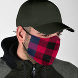 Perfect Red & Blue Tartan Design Protection Face Mask