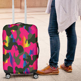 Pink Camouflage Luggage Cover