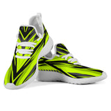 Racing Style Neon Green & Black 2 Colorful Vibe Mesh Knit Sneakers