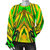 Racing Brazil Style Yellow & Neon Green Colorful Vibe Women's Sweater