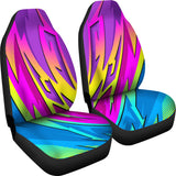 Racing Style Light Blue Splash & Pink Colorful Vibes Car Seat Covers