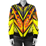 Racing Style Funky Yellow & Colorful Vibes Women's Bomber Jacket