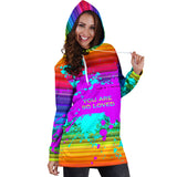 Rainbow Luxury design Women's Hoodie Dress - Long Sweatshirt - You are so loved