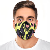 Leopard Design Style in Lovely Yellow & Pink Vibes Premium Protection Face Mask