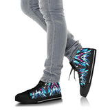 Racing Style Light Blue & Pink Vibes High Top Shoes