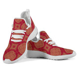 Royal Red Mesh Knit Sneakers
