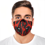 Leopard Design Style in Velvet Red Vibes Premium Protection Face Mask
