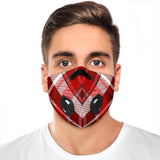 Amazing Luxury Dark Red Tartan Premium Protection Face Mask