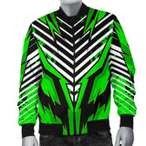 Racing Style Funky Green & Black Vibes Men's Bomber Jacket