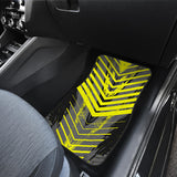 Racing Style Black & Yellow Stripes Vibes Front Car Mats