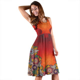 Ornamental Henna Hippie Women's Dress