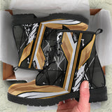 Racing Style Black & Brown 1 Unisex Leather Boots