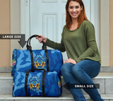 Special Blue Army Design - Golden Lion Style - Worry Less - Travel Bag